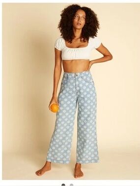 Billabong x Wrangler Perfect Pair cropped high-rise floral print jeans 25